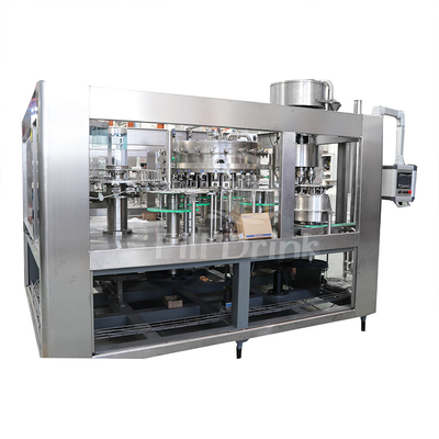 Mesin Pengisian Minuman Berkarbonasi Botol PET 3 In 1 Monoblock Liquid Filling Machine