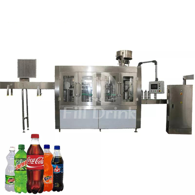 Lini Produksi Minuman Ringan Berkarbonasi Tekanan Seimbang Otomatis Mengisi Mesin Capping